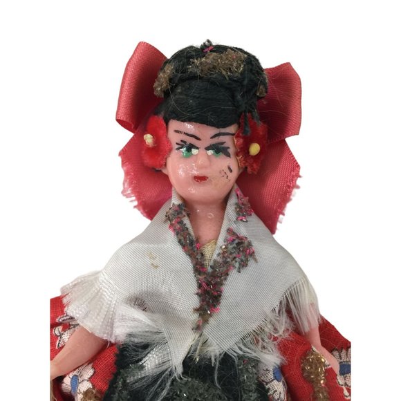 Small Mid Century Collectible Vintage Spanish/Spain Cultural Dressed Doll - Picture 3 of 5